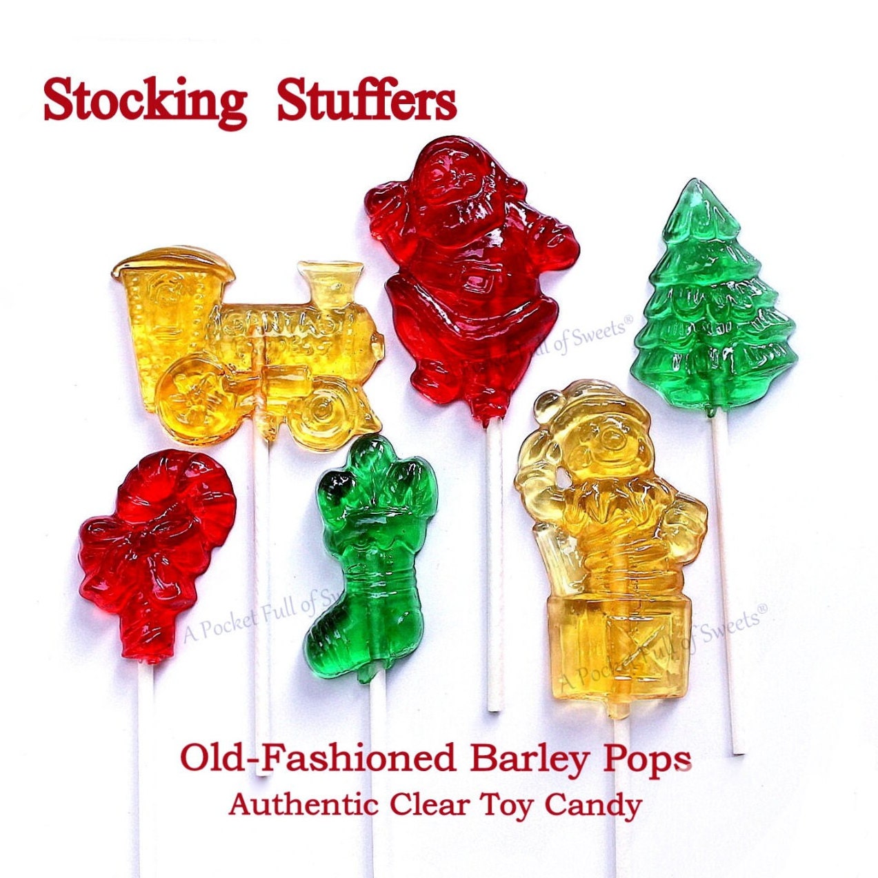 Old Fashioned Clear Toy Candy 16oz- 2 bags - Peppermint Stick