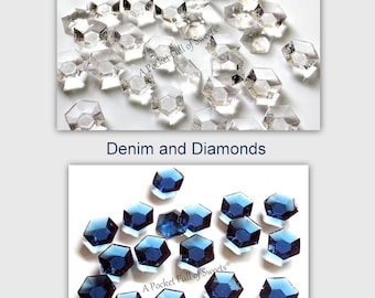 Denim and Diamond Cupcake Topper, Denim and Diamond Party Favors, Baby Shower, Sugar Diamonds, Sugar Gems, Wedding Cake Topper, Sweet 16