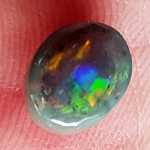 Opal Oval Cabochon Light Grey Base from Lightning Ridge Pendant Stone or Brooch Stone 14.5 x 8 mm approx.Item 742