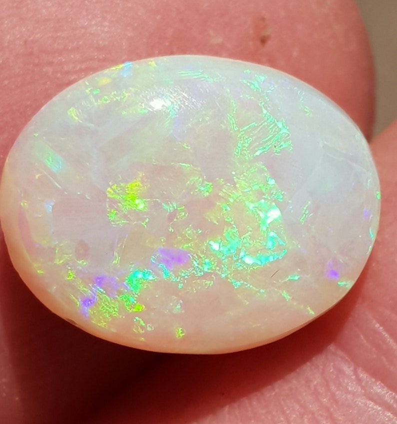 Oval Opal Cabochon from Lightning Ridge 13 x 10 mm approx.Item 1654