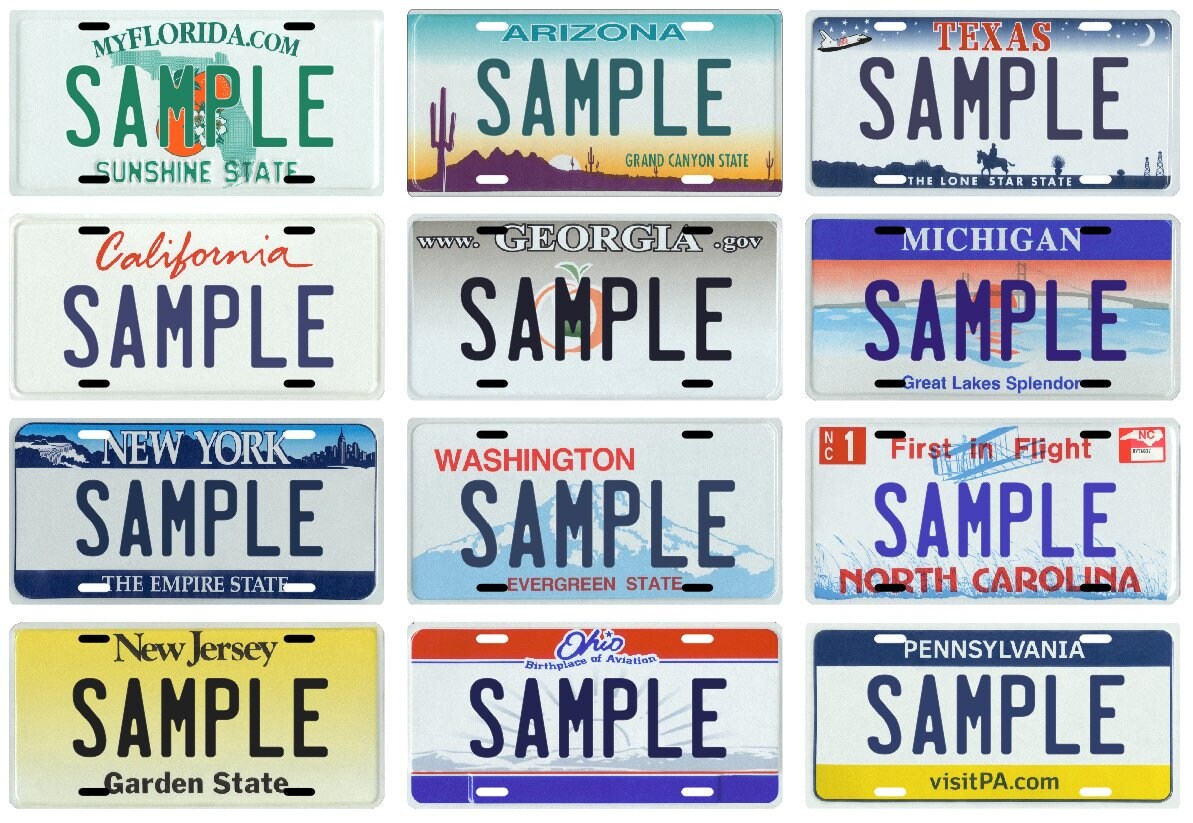Custom Personalized Metal License Plate Your Name Your State Etsy