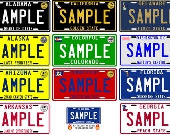 Custom Personalized Metal Old Vintage Style License Plate Your Name Your State - Choose from All 50 States