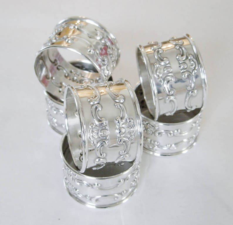 Set of 6 Sterling Silver Gorham Strasbourg Napkin Rings 1150 Etsy