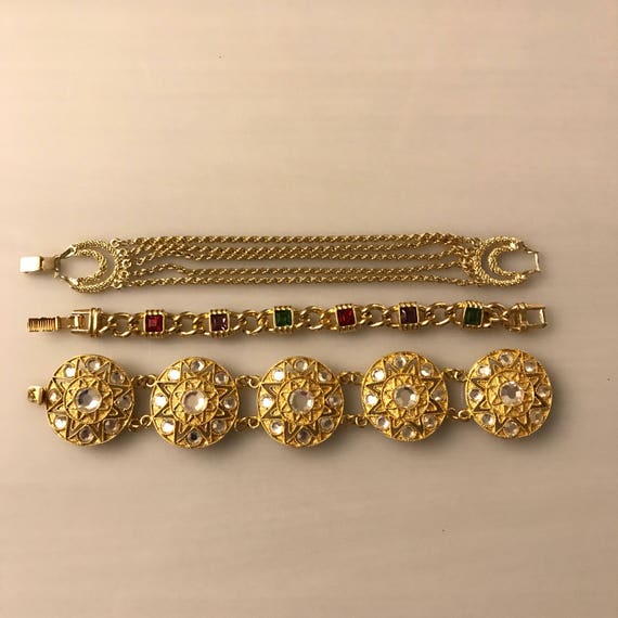 Vintage 90's Gold tone bracelets - image 5