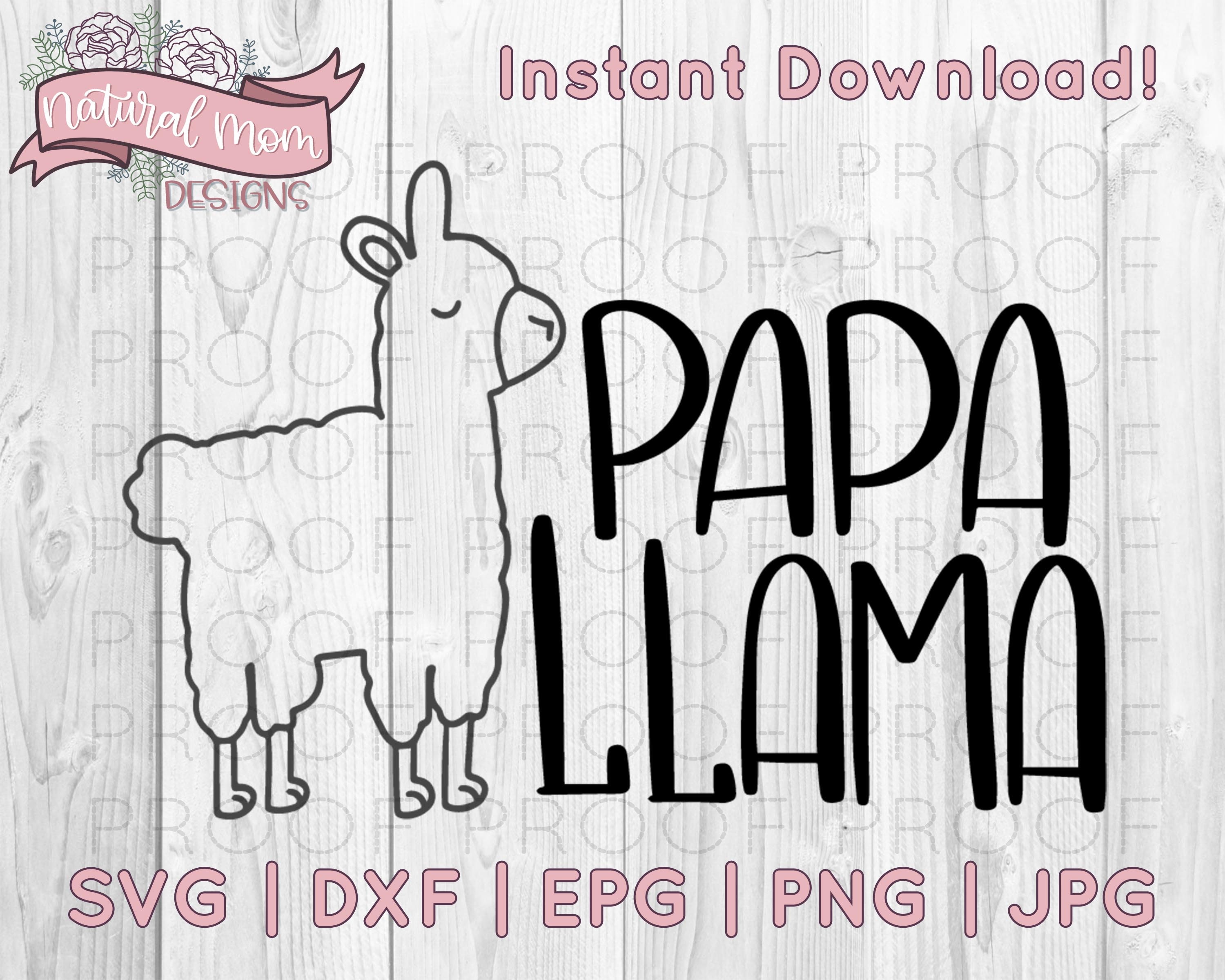 Download Papa Llama Baby Llama And Mama Llama Available Svg Dfx Cut Etsy