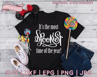 Spookiest Time of the Year, MNSSHP, Mickey's Halloween Party SVG, DFX Cut File for Cricut and Cameo | Eps Png Pdf for Crafters | Printable