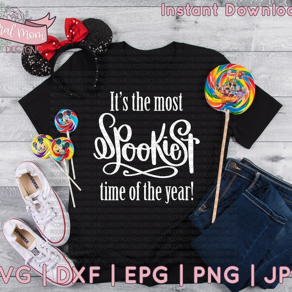 Spookiest Time of the Year, MNSSHP, Mickey's Halloween Party SVG, DFX Cut File for Cricut and Cameo | Eps Png Pdf for Crafters | Printable