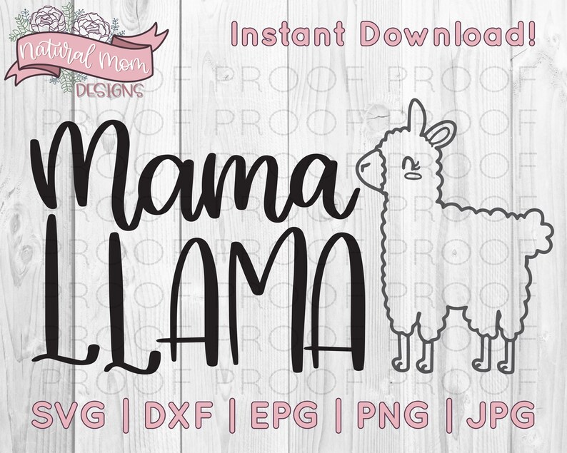 Download Mama Llama Baby Llama and Papa Llama available SVG DFX Cut ...