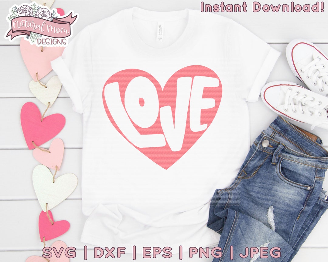 Love Heart, Valentine's Day | Digital Download, SVG PNG DXF Jpeg Eps ...