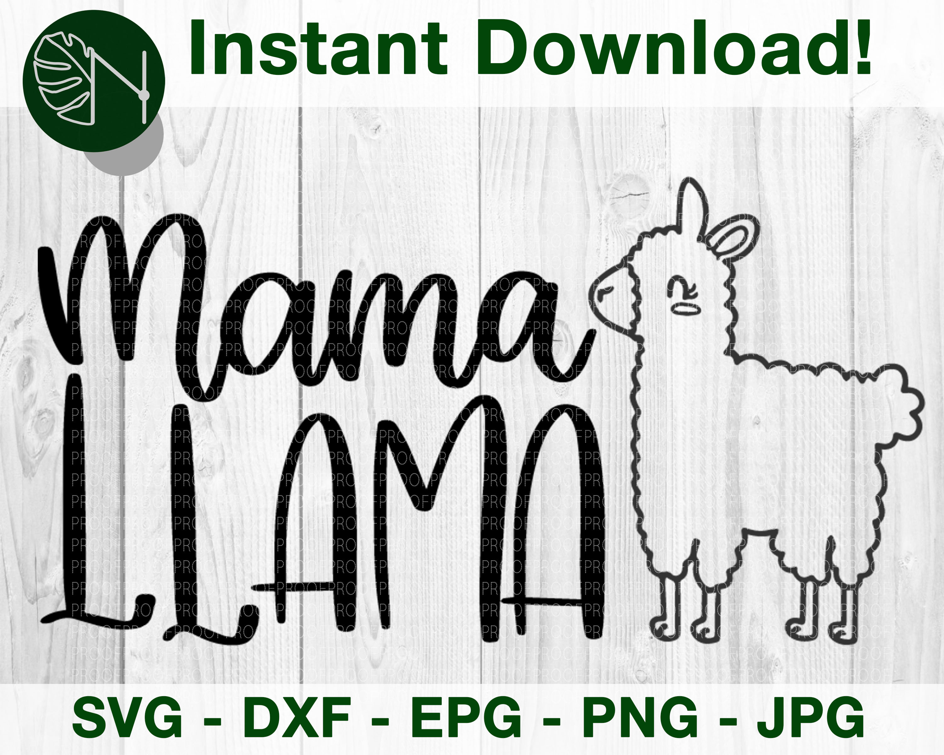Download Mama Llama Baby Llama and Papa Llama available SVG DFX Cut ...
