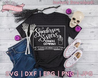 Sanderson Sister's - Hocus Pocus Inspired Halloween SVG, DFX Cut File for Cricut and Cameo | Eps Png Pdf for Crafters | Printable