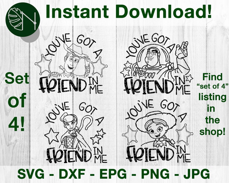 You've Got a Friend in Me | Jessie Inspired SVG, DFX Cut File for Cricut and Cameo | Eps Png Pdf for Crafters | Printable image 3