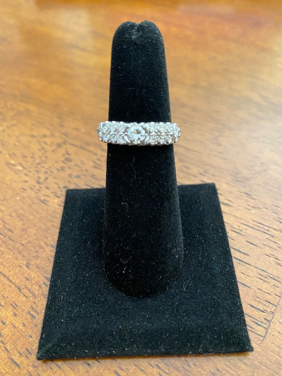 14K White Gold Band 1950s-1960s