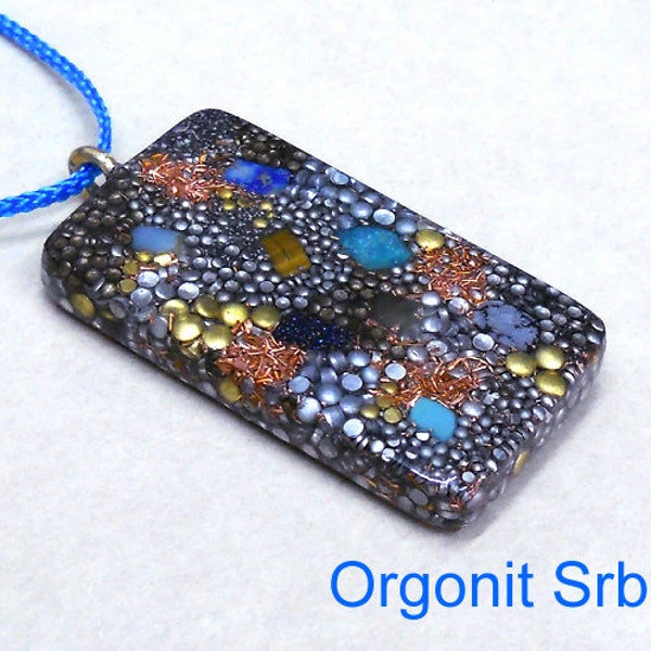 Orgone tag pendant / key chain, rectangle