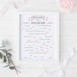 Jogo de lembranças de casamento "Faça você mesmo" para imprimir - Conselhos para casamento... Design de coroa de louros