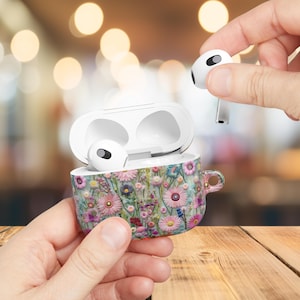 Wildflowers AirPods Case, Floral Pattern Protective Cover for Gen 1-3, Flower Design Case, Cute Earbuds Holder, Gift for Her Accessory
