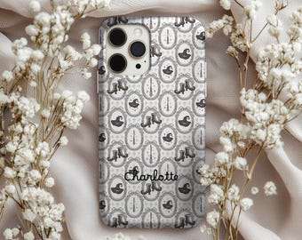 Witches Cameo Phone Case: Cartoon Gothic Halloween Design, Tough Protection