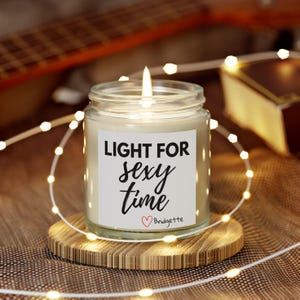 Light For Sexy Time Personalizowana świeca, zabawny, sprośny prezent dla niego, prezent dla niegrzecznego chłopaka, seksowna świeca, walentynki, brudny prezent