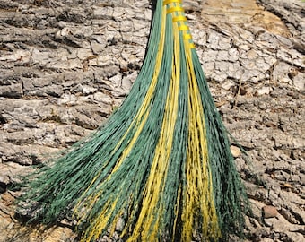 Green and Yellow Turkey Wing Handbroom