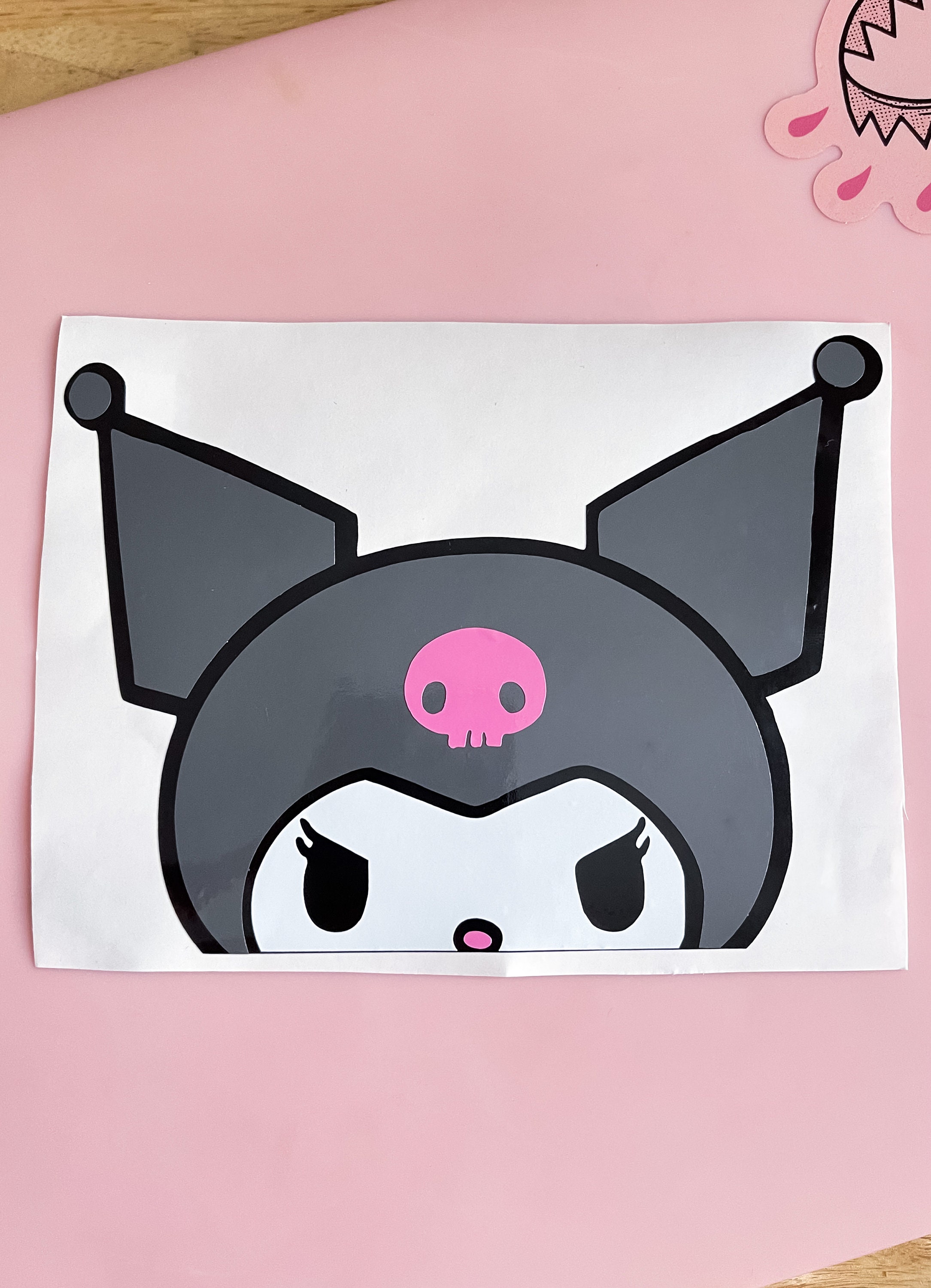 Kuromi Peeker Decal - Kuromi sticker, waterproof decal for Starbucks,…