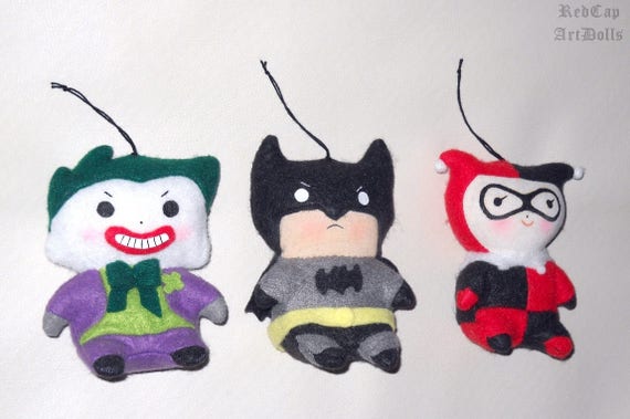 Batman Harley Quinn Joker Mini Plushie DC Comics Toy Plush Doll Superheroes Kawaii Etsy UK