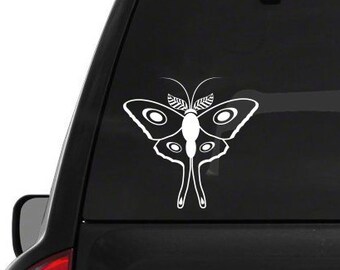 Moon Moth Decal // Moon Moth Car Decal // Moon Moth Wall Decor // Moon Moth Laptop Decal // Bug Decal // Bug Sticker // Nature Decal // Cute