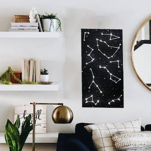 12&quot; x 24&quot; Lighted Constellation Wall Art // Constellation Canvas Painting // Universe Wall Art // Universe // Night Light // Nursery Decor