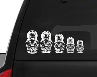 Russian Nesting Doll Family Decal // Custom Family Decal // Matryoshka Decal // Custom Car Decal // Nesting Doll Family // Family Car Decal