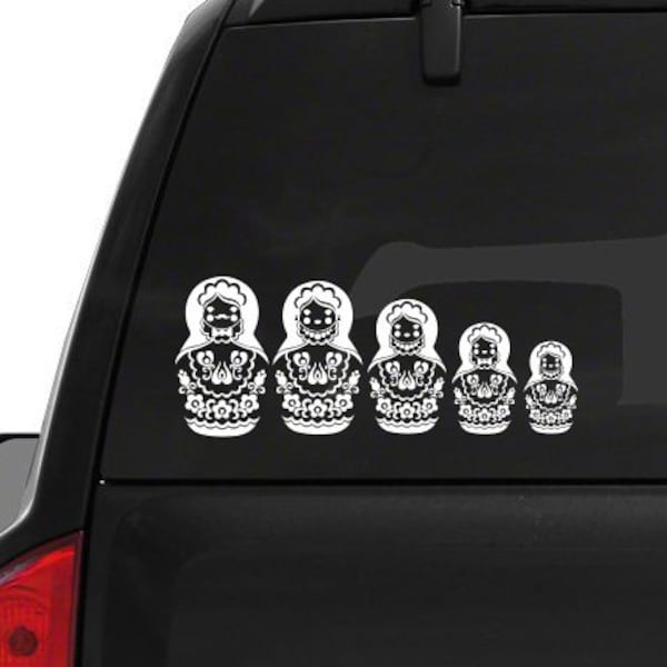 Russian Nesting Doll Family Decal // Custom Family Decal // Matryoshka Decal // Custom Car Decal // Nesting Doll Family // Family Car Decal