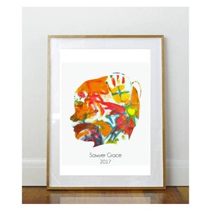 8 x 10 Custom Child Portrait using Child&#39;s Artwork // Child Silhouette // Custom Silhouette // Custom Portrait // Unique Gift //  Keepsake
