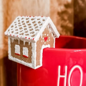 SVG FILE ONLY! // Faux Gingerbread House for Mug Decor // Tiered Tray Decor // Wooden House // Gingerbread House // Cut File // Laser File