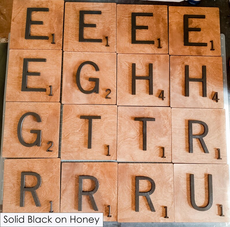 Large 3D Crossword Puzzle Tiles // Crossword Puzzle Art // Etsy