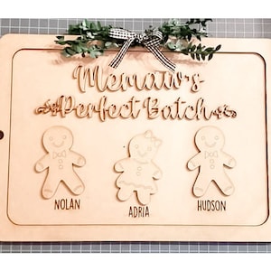 SVG FILE ONLY // Perfect Batch Gingerbread Sign // Christmas Gift // Personalized Christmas Sign // Gingerbread Sign // Gift for Grandma
