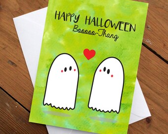 Happy Halloween Booooo-Thang Card, Halloween Card, Love Card, Funny Card