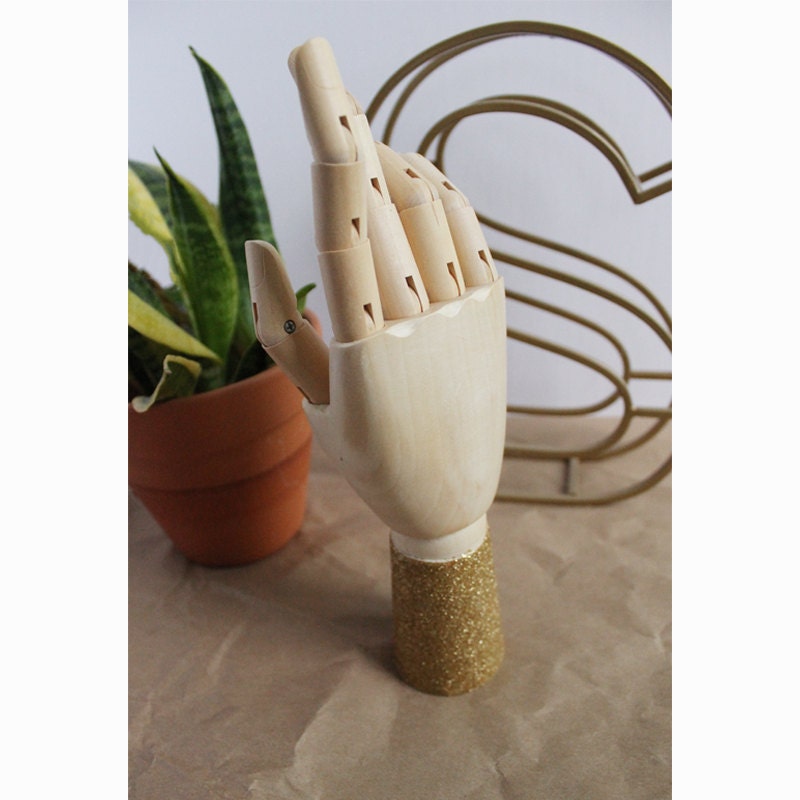 Adjustable Glitter Dipped Hand Ring Holder // Glitter