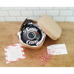 Personalized Santa Cam // Santa Cam Ornament // Disc Ornament // Plastic Ornament // Santa Ornament // Christmas Keepsake // Note from Santa