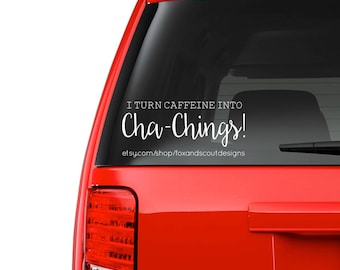 Custom Etsy Seller Car Decal // Cha-Ching Decal // Car Decal // Custom Etsy Shop Decal // Etsy Advertisement Decal // Etsy Decal // Custom