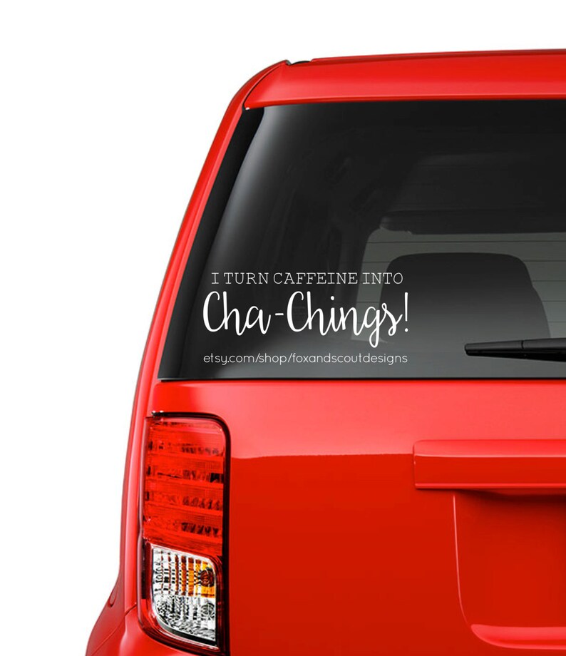 Custom Etsy Seller Car Decal // Cha-ching Decal // Car Decal // Custom ...