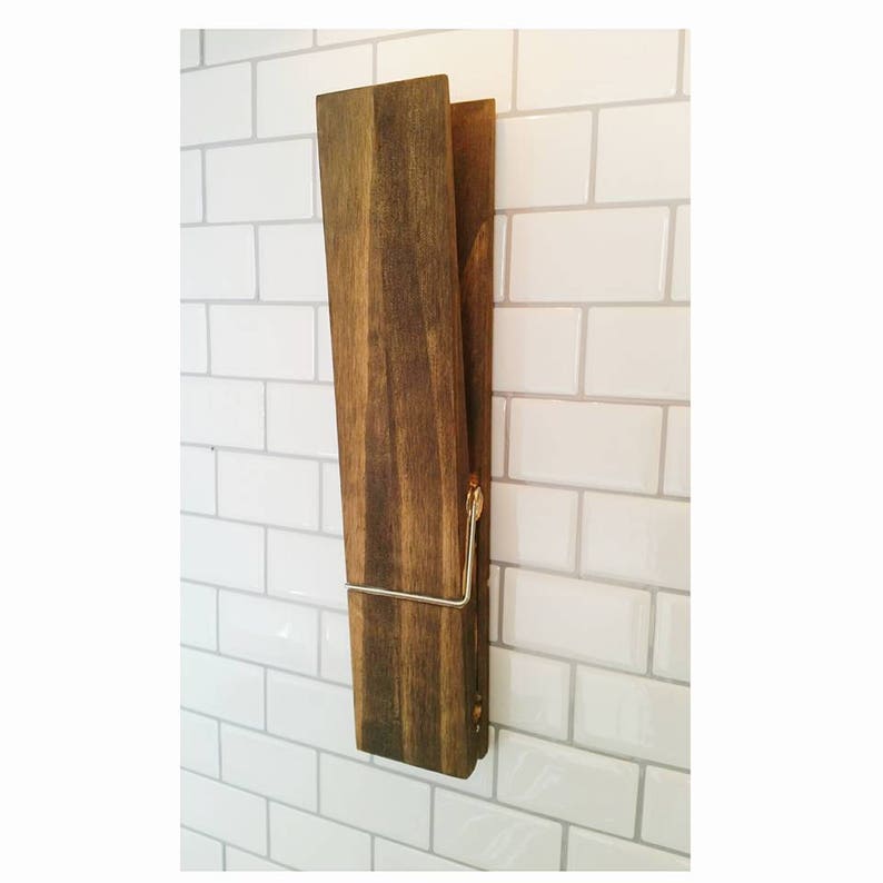 12 Jumbo Clothespin Hanger // Clothespin Towel Holder // Etsy