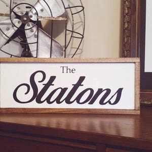 Custom Wooden Framed Name Sign // Framed Wood Sign // Custom Last Name Sign // Family Sign // Personalized Sign // Wedding Gift // Gift Idea