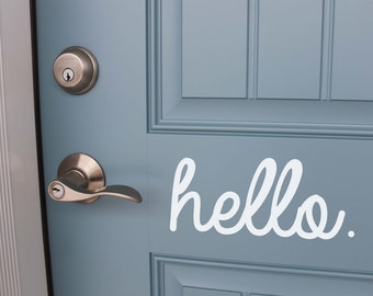 Hello Front Door Vinyl // Home Decor Vinyl // Hello Vinyl // Decals // Removable Vinyl // Home Decor // Curb Appeal // Front Door Decal //