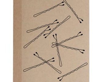 Bobby Pin Notebook // Bobby Pins // Girly Notebook // Blank Notebook // Sketchbook // 40 Page // Note Pad // Memo Book // Sketch Book //