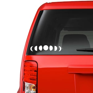 Moon Phases Car Decal // Laptop Decal // Vinyl Decal // Moon Phases // Moon Decal // Laptop Sticker // Window Sticker // Car Accessories // image 1