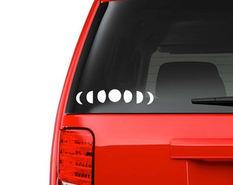 Moon Phases Car Decal // Laptop Decal // Vinyl Decal // Moon Phases // Moon Decal // Laptop Sticker // Window Sticker // Car Accessories //