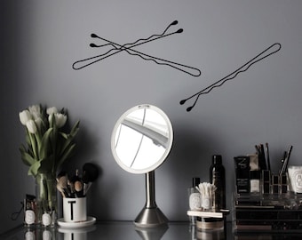 Bobby Pin Wall Decal // Bathroom Decal // Makeup Room Decal // Bobby Pins // Cute Decals // Vinyl Decals // Home Decor // Wall Decor //