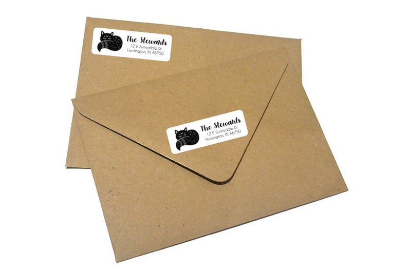 Custom Return Address Labels 3.5 x 1 Fox Labels Packaging Labels Custom Name Labels Address Labels Personalized Labels