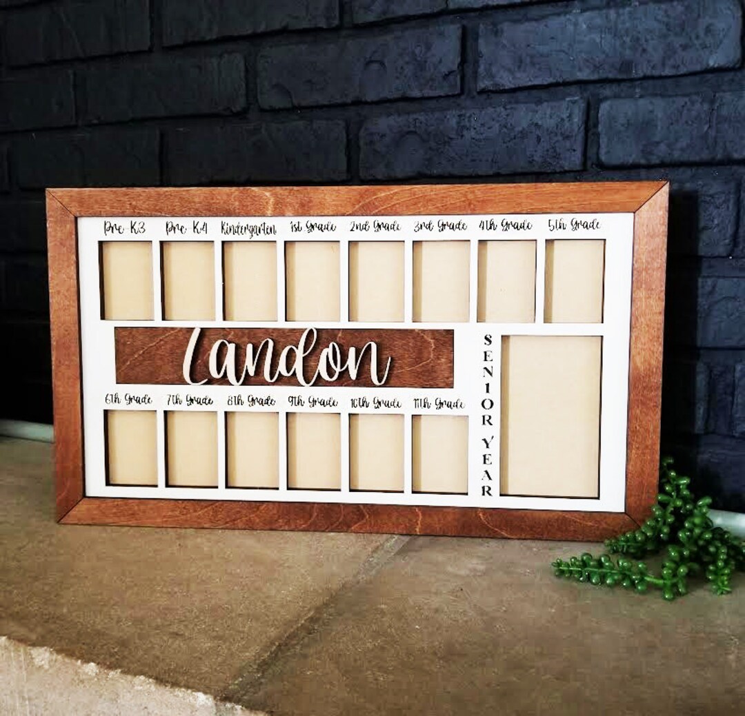 Custom School Years Frame // Prek3 to Senior Year // Wooden Picture