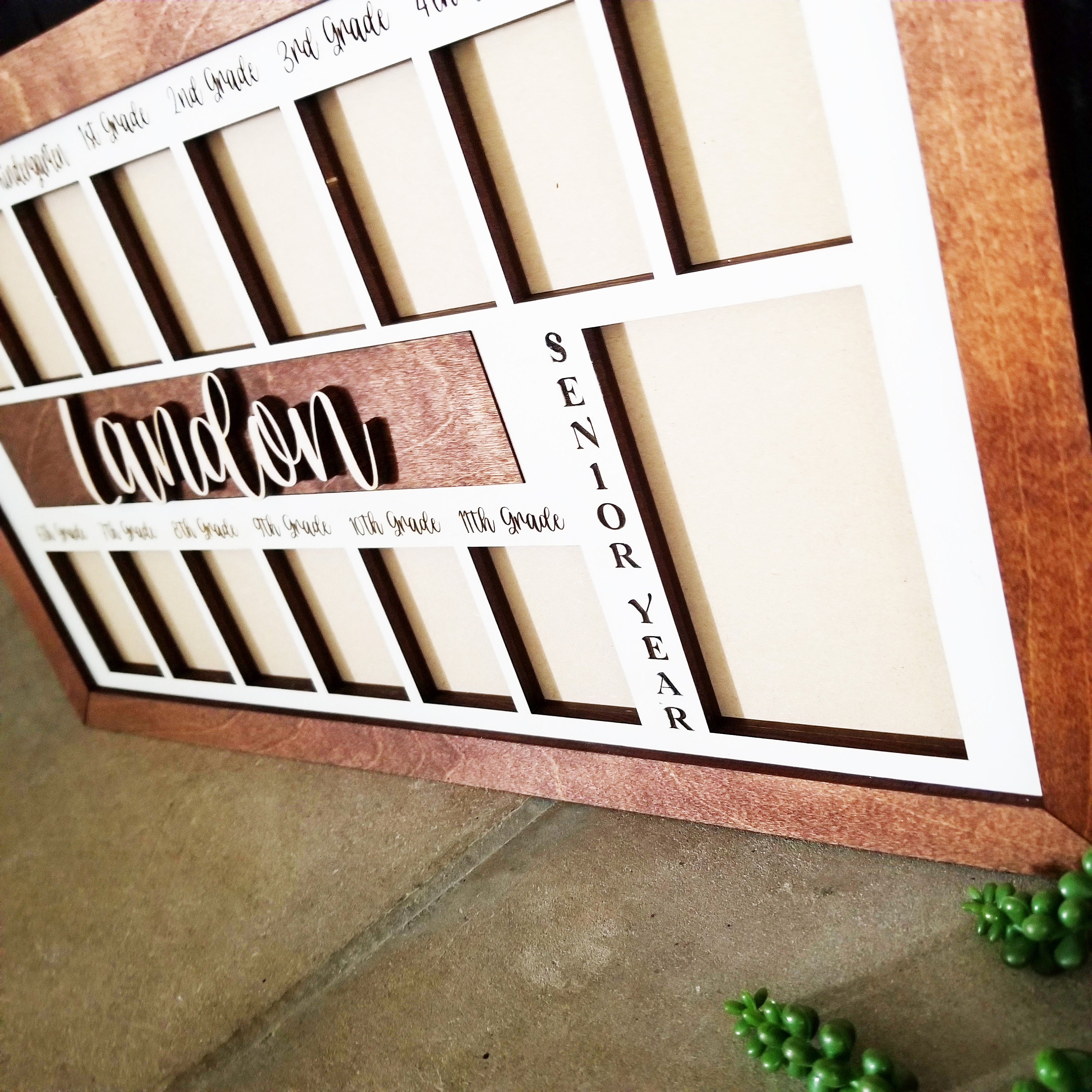 Years Frame Custom School Years Frame // Pre-k3 to Senior Year // Wooden Picture ...