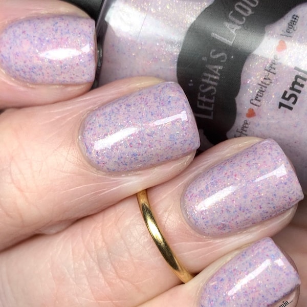 Freshly Fresa - Pink Crelly Indie Nail Polish, Glitter Nail Lacquer