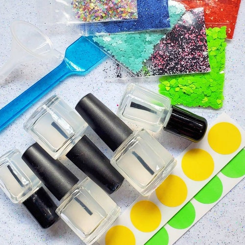 DIY Nail Polish Kit Make Your Own Nail Polish Glitter Nail Etsy